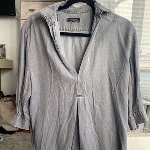 Zara long sleeve blue shirt